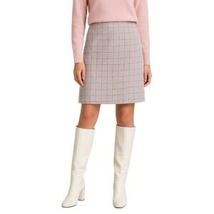 Nygard Collection Vintage Purple‎ Plaid Tweed Wool Blend Pencil Skirt